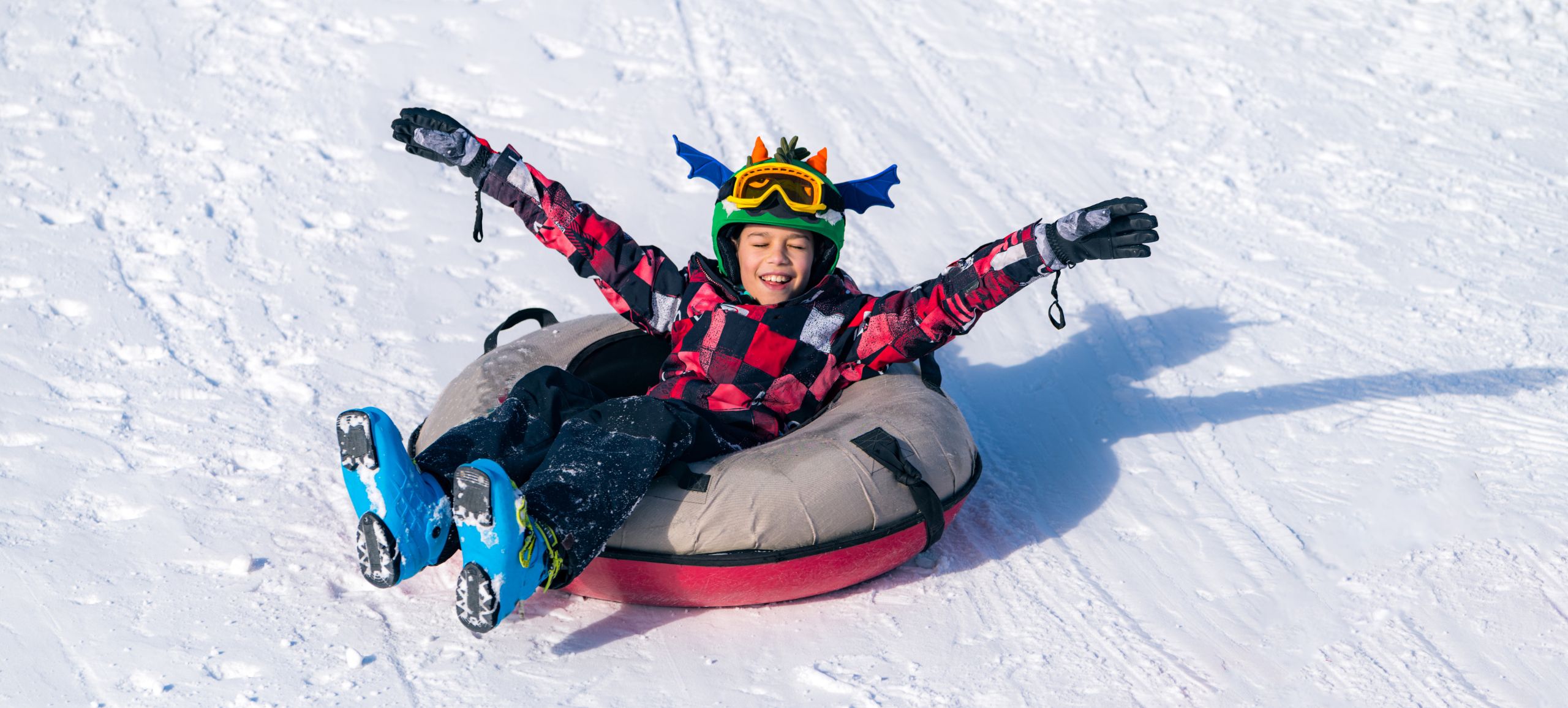 Slitta Gonfiabile Da Neve Con Manici, Diametro 83 Cm, In PVC Resistente, Per Bambini E Adulti, Ideale Per Discese Sulla Neve